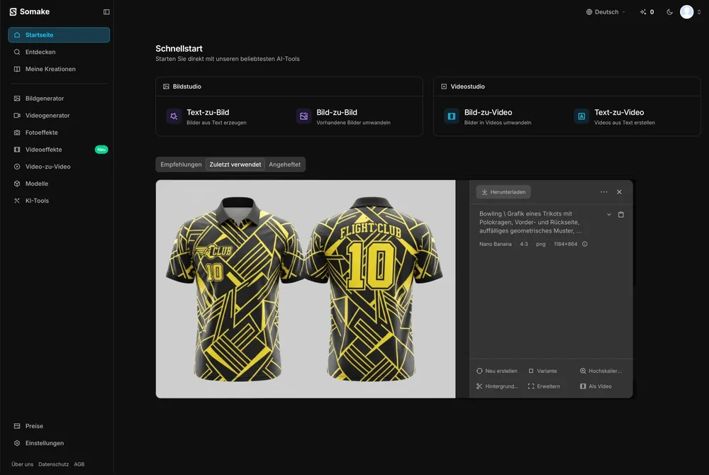 Een kort geel en zwart shirt met een geometrisch patroon, met de tekst 'FLIGHT CLUB' en het nummer 10 op de achterkant.